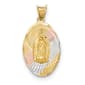 Unisex Gold Classics&#40;tm&#41; Tri-Color Lady of Guadalupe Pendant - image 1