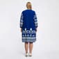 Plus Size Mlle Gabrielle 3/4 Sleeve Border Tribal Shift Dress - image 2