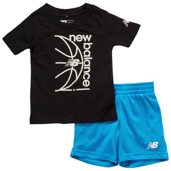 Toddler Boy New Balance Basketball Tee & Mesh Shorts Set - image 