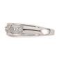 Mens Pure Fire 14kt. White Gold Lab Grown Diamond Trio Band - image 3