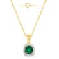 Gemstone Classics(tm) Created Emerald Lab Grown Diamond Pendant - image 1