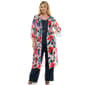 Plus Size Sara Michelle Print Chiffon Duster w pants - image 1