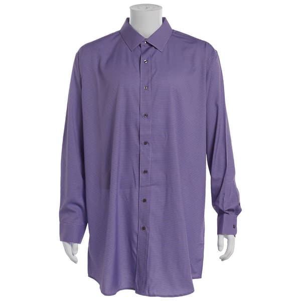 Mens Big & Tall Christian Aujard Stretch Dress Shirt - Purple