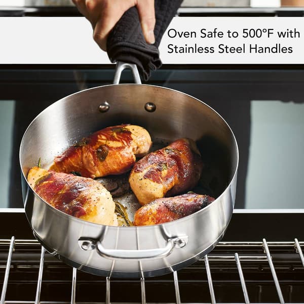 KitchenAid&#174; Stainless Steel 3-Ply Base 4.5qt. Saut&#233; Pan