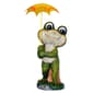 Alpine Smiling Frog w/ Yellow Umbrella Statue - image 1