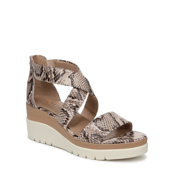 Womens SOUL Naturalizer Goodtimes Snake Wedge Sandals - image 
