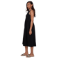 Petite Ruby Rd. Tropical Noir Sleeveless Scallop Trim Midi Dress - image 3