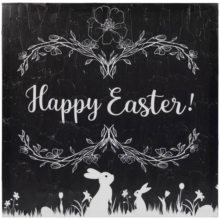 Northlight Seasonal Happy Easter Bunnies Canvas Wall Art