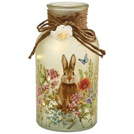 Transpac Bunny & Flowers LED Lantern