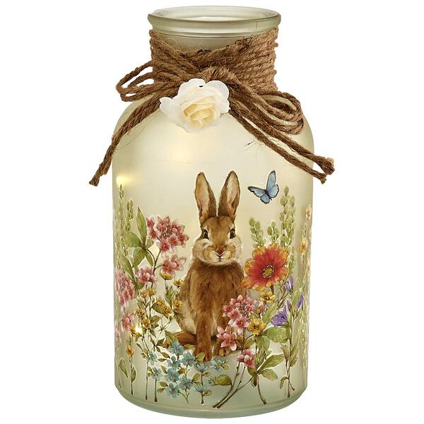 Transpac Bunny & Flowers LED Lantern - image 