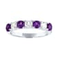 Gemstones Classics&#40;tm&#41; Genuine Amy & White Sapphire Band Ring - image 1