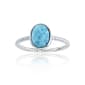 Gemstone Classics&#40;tm&#41; Silver & Larimar Twisted Ring - image 1
