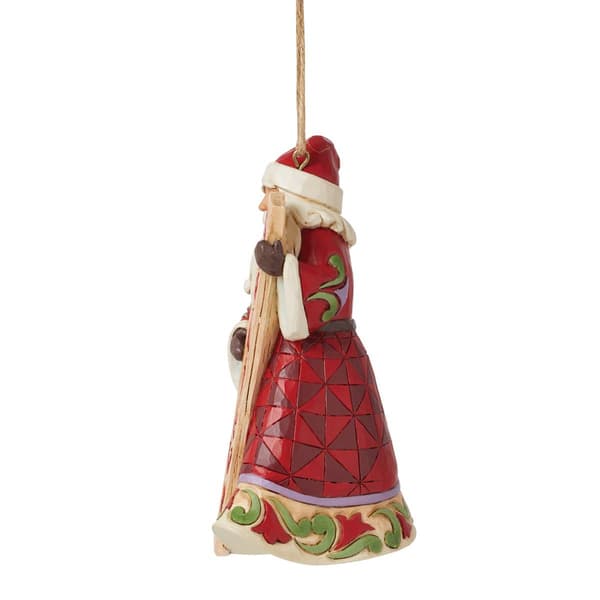 Jim Shore Heartwood Creek Santa w/ Porch Board Christmas Ornament