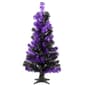 National Tree 2ft. Black and Purple Tinsel Tree - image 1