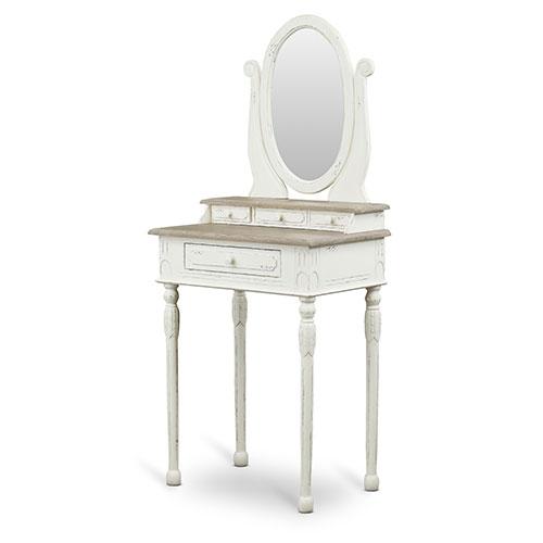 Baxton Studio Anjou Dressing Table & Mirror