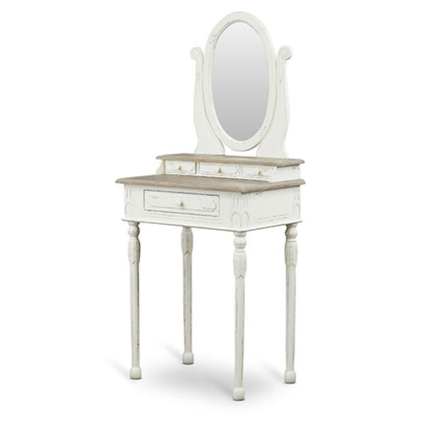 Baxton Studio Anjou Dressing Table & Mirror - image 