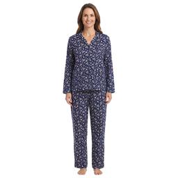 Womens Elizabeth & Nicole Long Sleeve Floral Pajama Set
