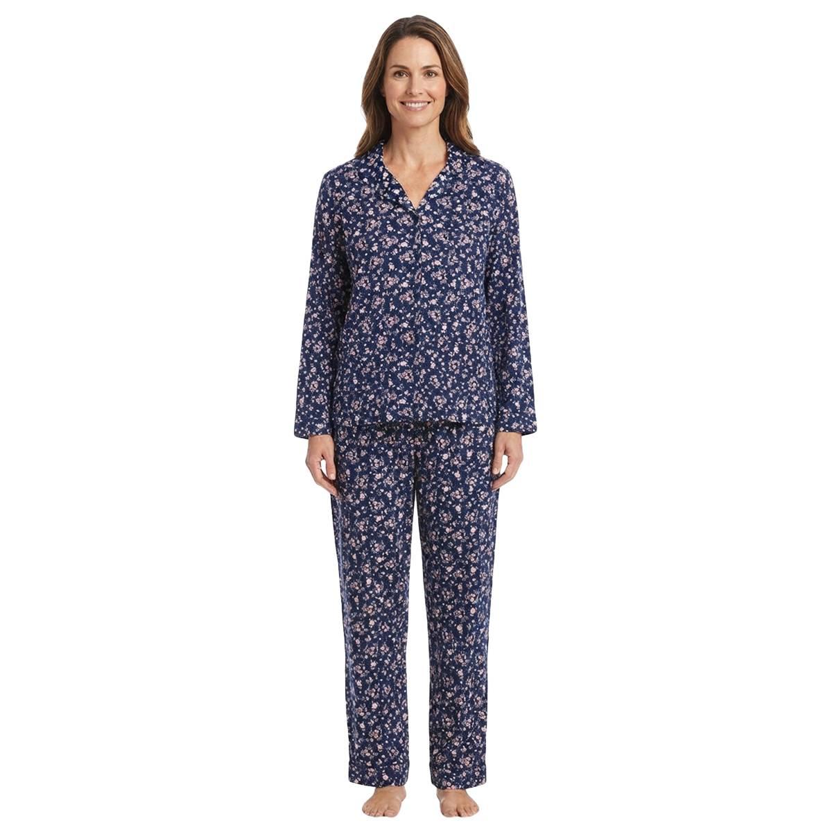 Womens Elizabeth & Nicole Long Sleeve Floral Pajama Set
