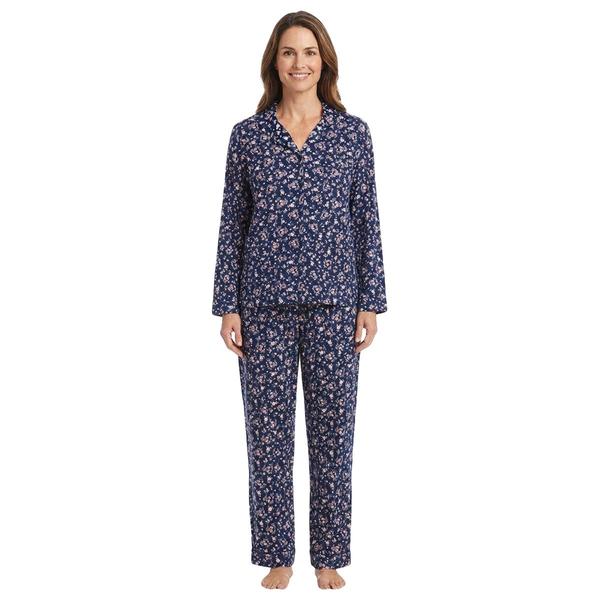 Womens Elizabeth & Nicole Long Sleeve Floral Pajama Set - image 