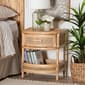 bali & pari Divitia Bohemian Natural Rattan 1-Drawer Nightstand - image 7
