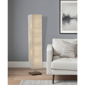 HomeRoots 57in. Brown & White Two Light Column Floor Lamp - image 2