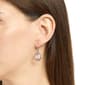 Athra Fine Silver Plated & Opalite Glass Scroll Drop Earrings - image 3
