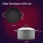 Circulon&#174; Radiance 10qt. Hard-Anodized Non-Stick Wide Stockpot - image 2