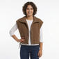 Juniors Love Tree Sherpa Side Tie Snap Front Drop Sleeve Vest - image 1