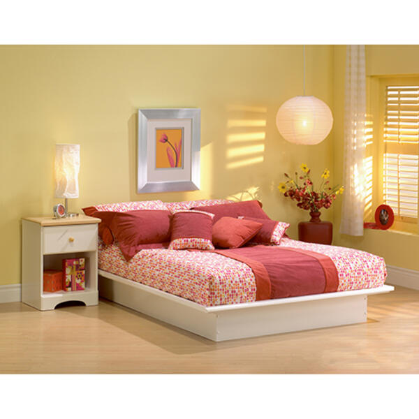 South Shore Step One Full 54in. Platform Bed-White - image 