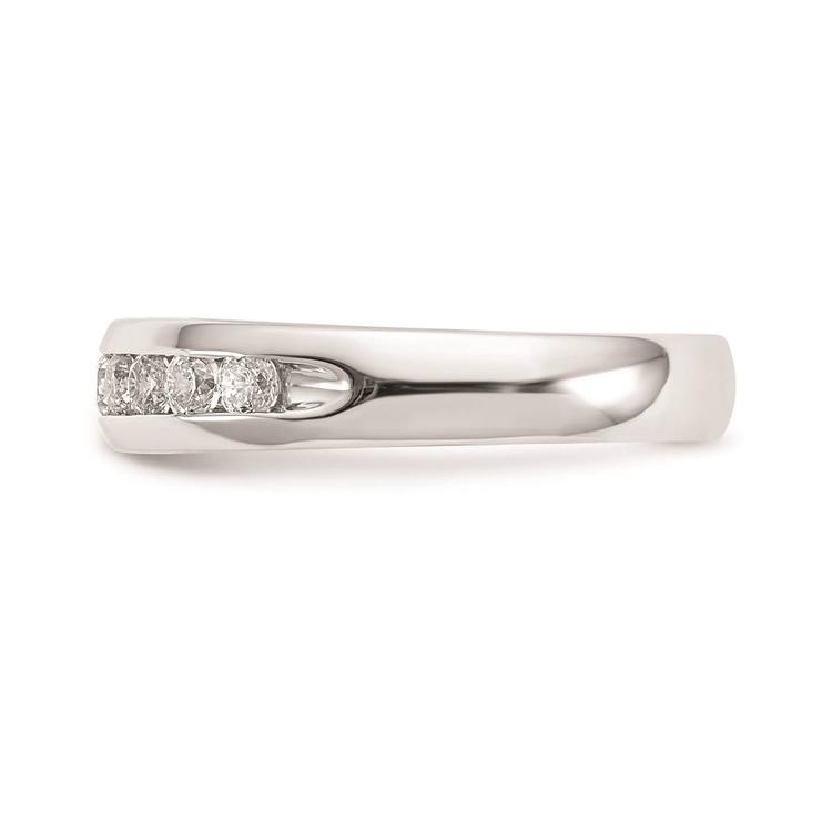 Pure Fire 14kt. White Gold Lab Grown 11-Stone Channel Band