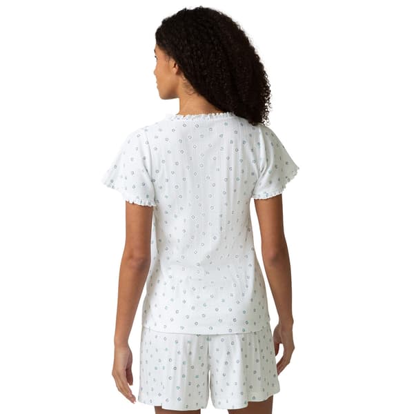Womens HUE® Short Sleeve Pointelle Pajama Tee