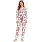 Womens Poppy & Clay Cotton Winter Cottage Scene Pajama Set - image 1
