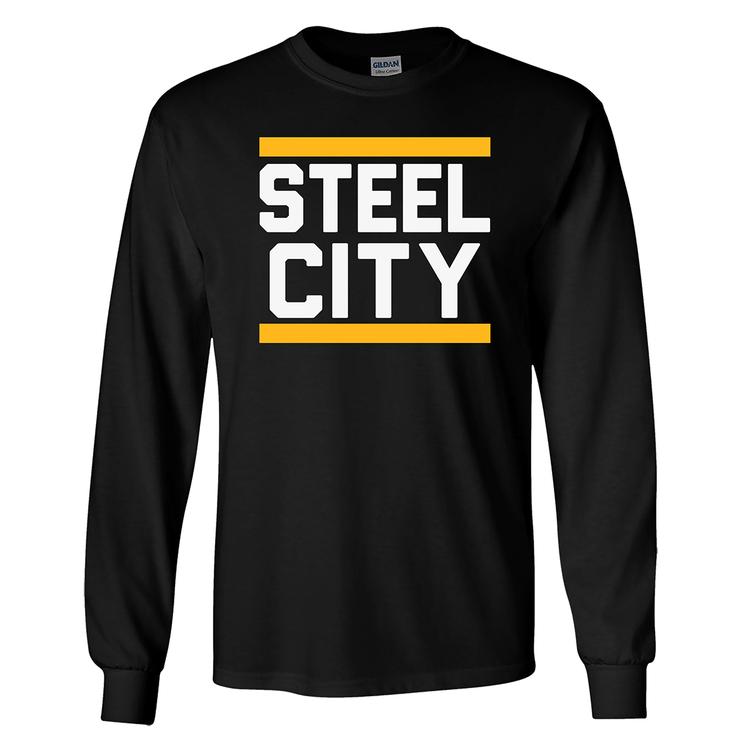 Mens Tailgate Steel City Long Sleeve Tee