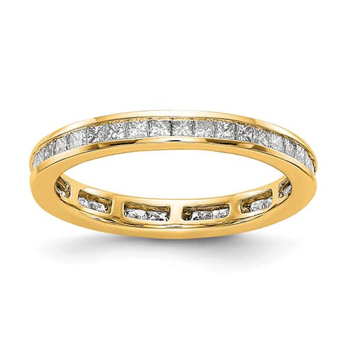 Endless Affection(tm) Yellow Gold Princess Cut Eternity Band - image 