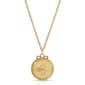 1928 Gold Tone August Flower Gladiolus Pendant Necklace - image 1