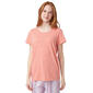 Womens HUE Short Sleeve Solid V-Neck Pajama Tee - image 1