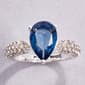 Ashley Cooper(tm) Silver-Tone Pear-Shaped Blue Stone Ring - image 1