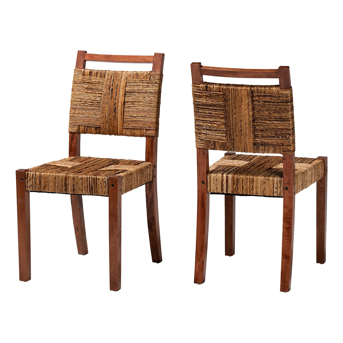 bali & pari Chabela Handwoven Seagrass Dining Chair - Set of 2