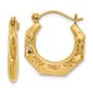Gold Classics(tm) 14k Gold Patterned Polished Hoop Earrings - image 1