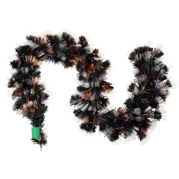 Northlight 6ft. Black Fiber Optic LED Halloween Garland