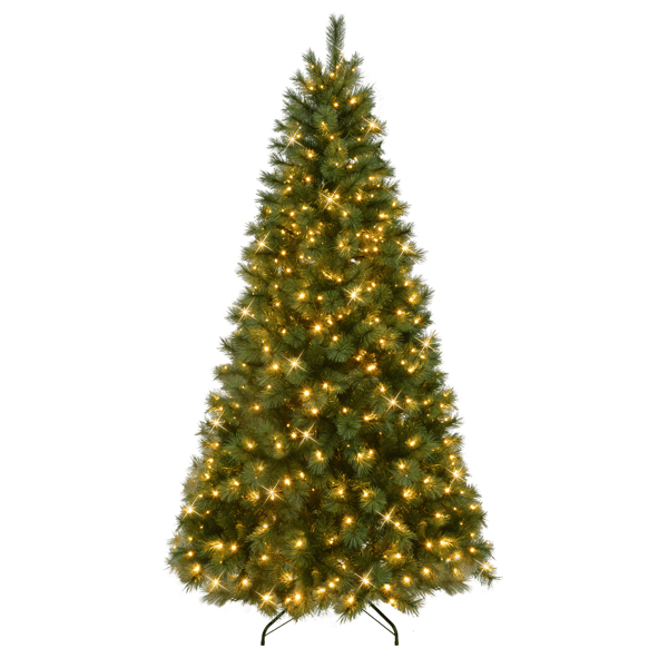 Puleo International 7.5ft. Pre-Lit Wyoming Pine Christmas Tree - image 