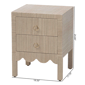 bali & pari Juniper Grasscloth Nightstand with Scalloped Base - image 10