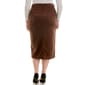 Womens Zac & Rachel Solid Suede Midi Skirt - image 2