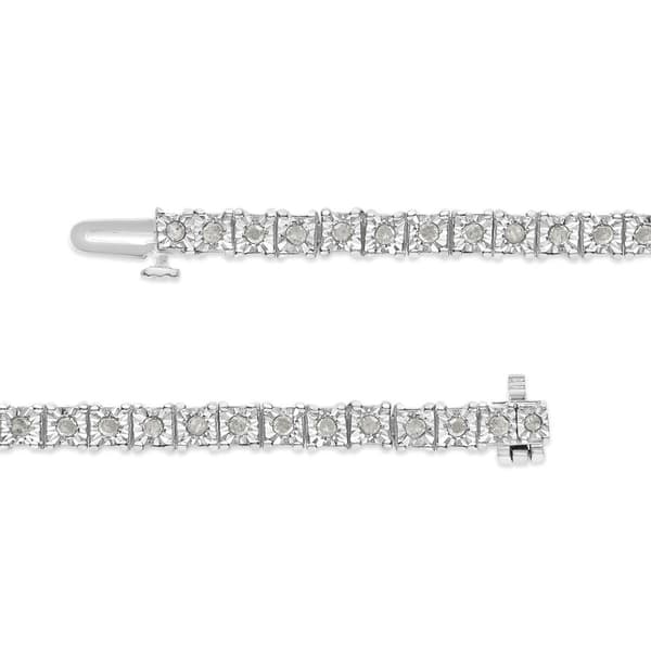 Haus of Brilliance Sterling Silver Diamond Tennis Bracelet