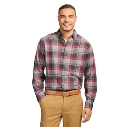 Mens IZOD(R) Long Sleeve Stratton Flannel Shirt - Night Owl
