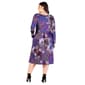 Plus Size 24/7 Comfort Apparel Purple Paisley Midi Pocket Dress - image 2