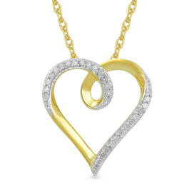 Nova Star&#40;R&#41; Lab Grown Diamond 1/10ctw. 10kt. Gold Heart Pendant