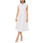 Womens MSK Sleeveless Poplin Stripe Cinched Waist Midi Dress - image 1
