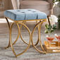 Baxton Studio Margot Art Deco Ottoman - image 5