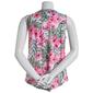 Plus Size Emily Daniels Cutout Neck Tropical Floral Blouse - image 2